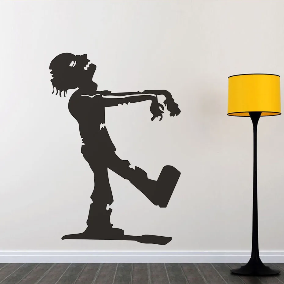 Walking Zombie The Mummy Halloween Party Decals Modern Wall Sticker For Kids Bedroom Living Room Home Decor Waterproof Wallpaper (5)