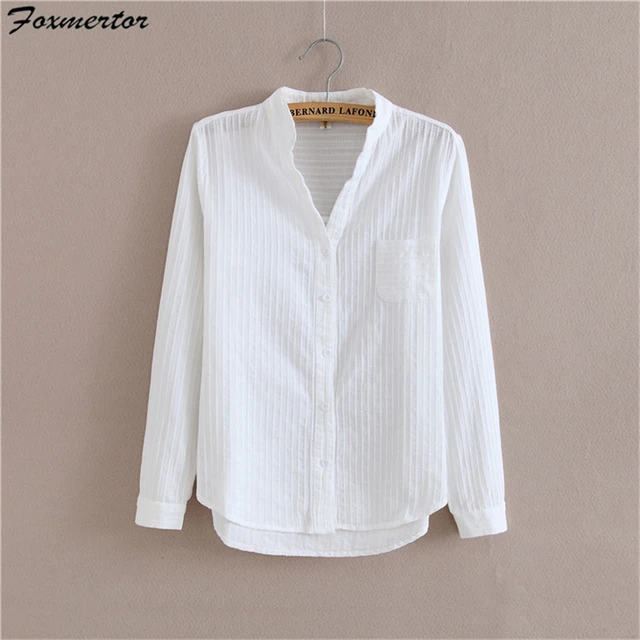 Aliexpress.com : Buy Foxmertor 100% Cotton Shirt White