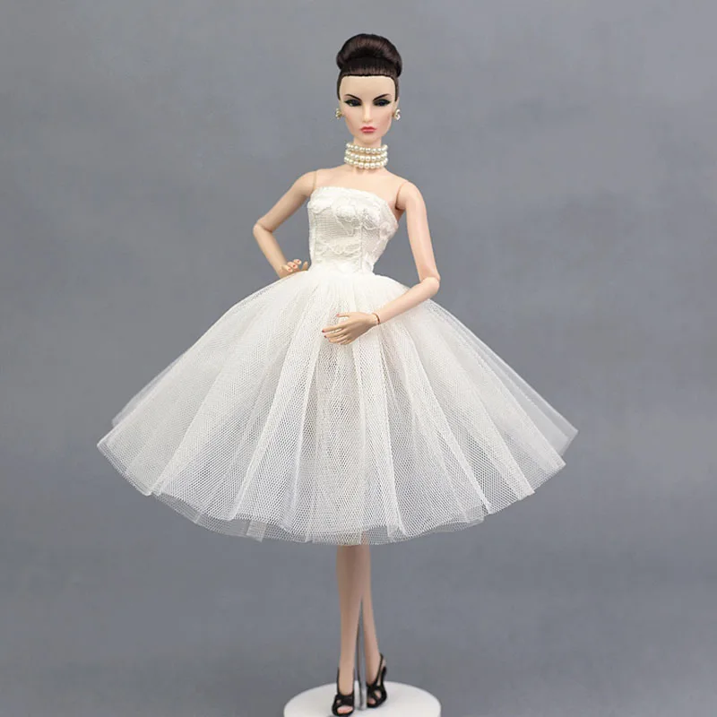 new dress1 Кукольные Платья, сексуальное многослойное вечернее платье, чисто одежда ручной работы, кружевное свадебное платье для кукол Барби 1/6, BJD кукла, подарок - Цвет: new dress1