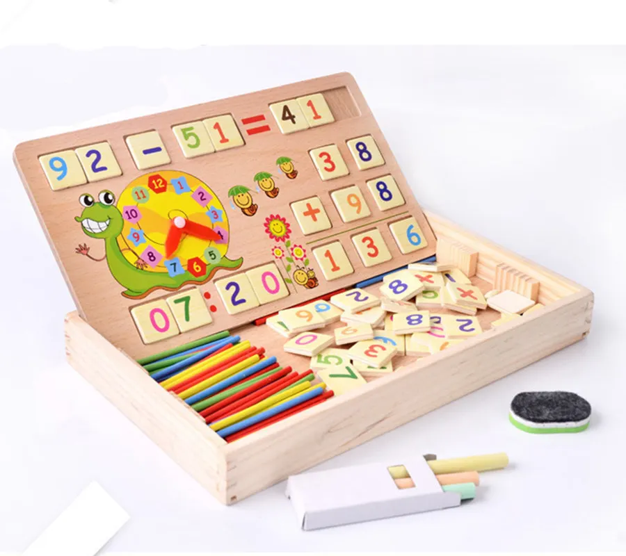 Деревянная игрушка счетная игра Abacus деревянный счетчик бар цифровые палочки