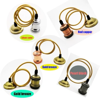 

Hot Selling Lamp Base E27 Vintage Loft Retro Lamp Holder Pendant Bulb Light Ceramic core lamp E27 base Screw Socket 5 Colors