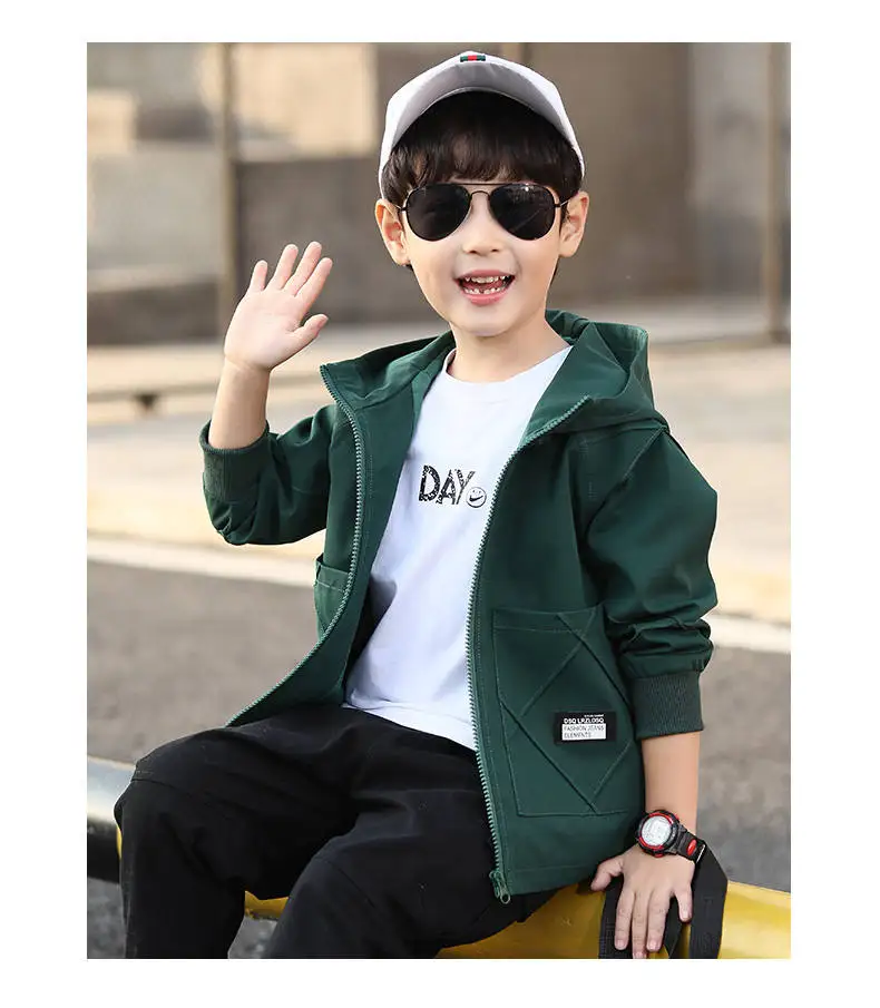 Boys jacket spring and autumn models big children's windbreaker children's baseball uniform boy jacket