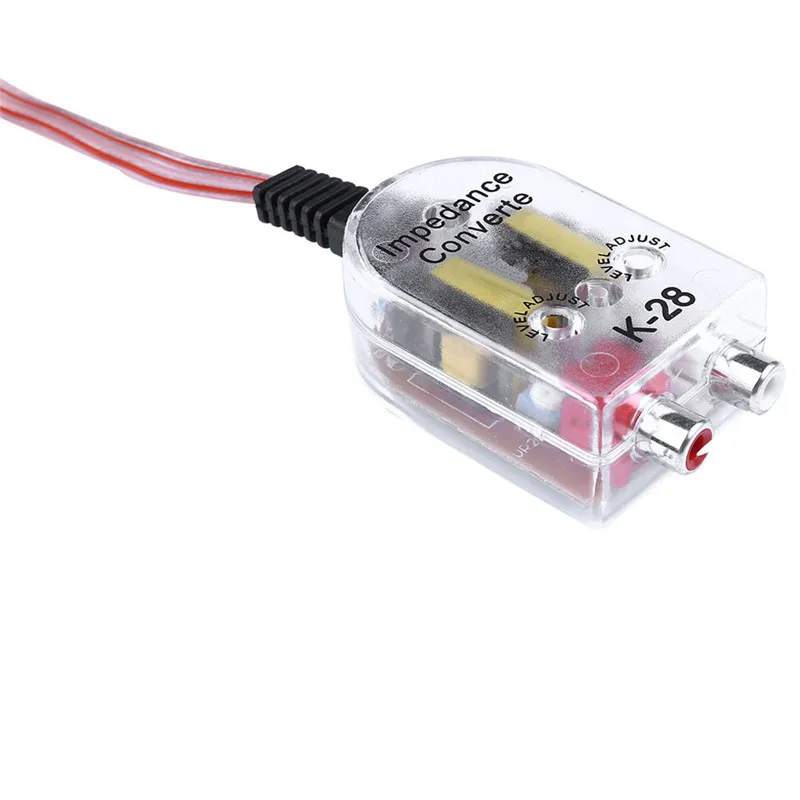 

Impedance Converter RCA DC 12V To Adapter Car Audio Amplifier Speaker High Low Impedance Converter dropship 19A29