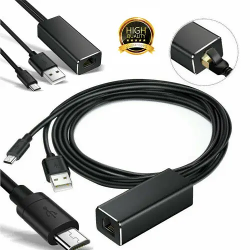 Ethernet USB Adapter Micro USB to RJ45 Network Card Adaptor For Chromecast