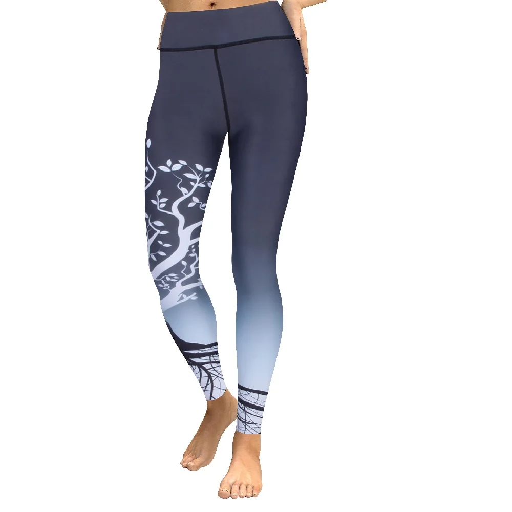 Black to grey tree of life high waist legging (1)