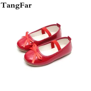 

Kids Princess Shoes Leather Bow Wedding Moccasins Casual Shoe For Baby Girl Pink Footwear Discount