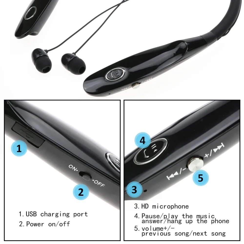 Hot Sale Latest Wireless Bluetooth Headset Sports Bluetooth Earphones Headphone with Mic Bass Earphone for Samsung for iphone006