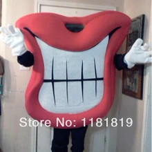 Талисман рот зубов талисмана Пользовательские праздничный карнавальный костюм комплекты Mascotte Необычные платье карнавальный костюм