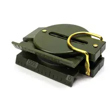 Портативный складной объектив компас многоцелевой линзатический Компас для активного отдыха на открытом воздухе полевой Компас для выживания армейский зеленый