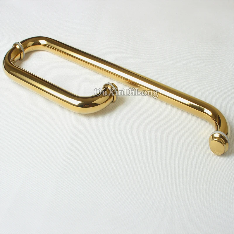 

HOT 304 Stainless Steel Bathroom Door Handles Shower Cabin Glass Door Push Pull Handles Towel Bar Gold/Rose Gold/Bronze/Black