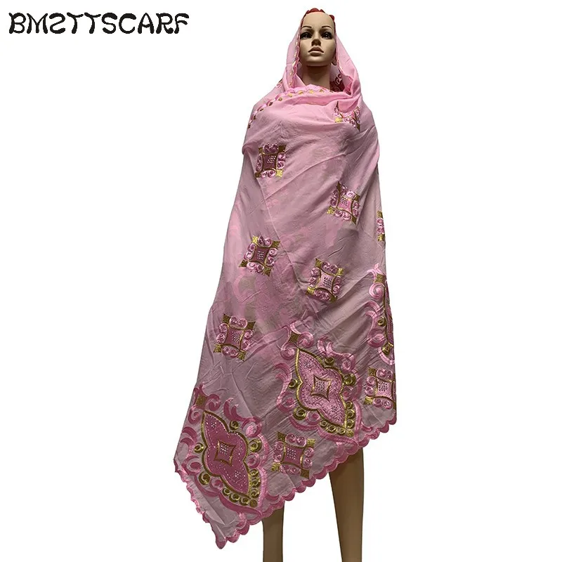 Хлопковый шарф Африканский шарф Мусульманский женский шарф мусульманский шарф больших размеров для шали BM730
