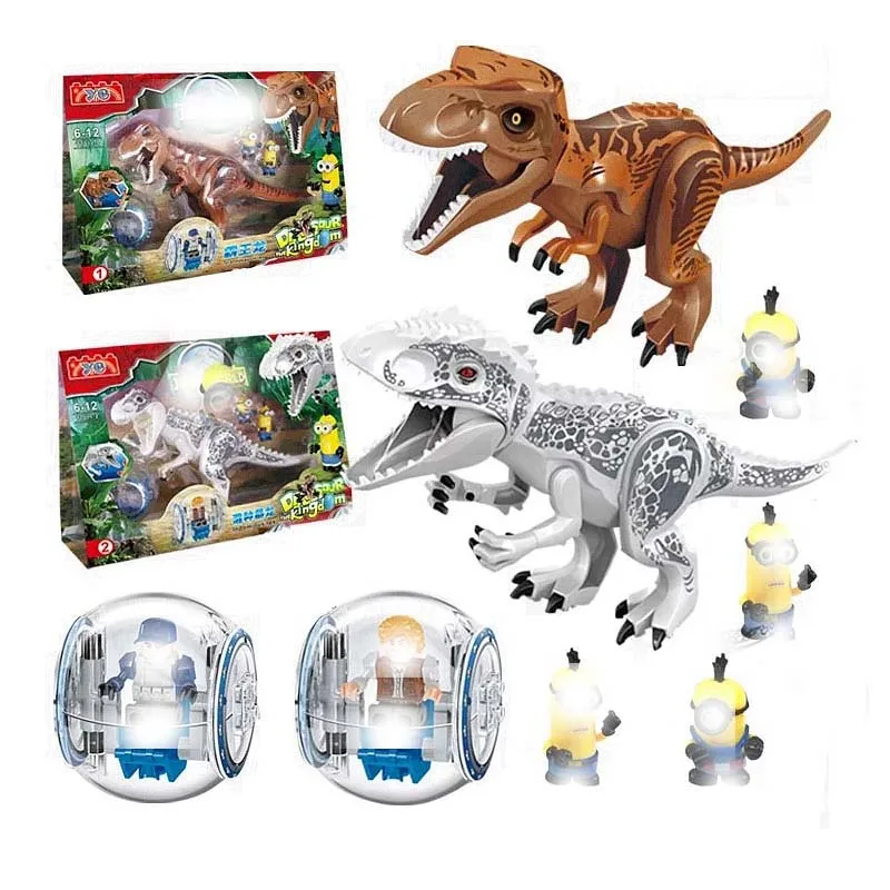 Юрский Мир 2 динозавра тираннозавр рекс птерозаврия Трицератопс строительные блоки игрушки для детей динозавр игрушка для парка подарки