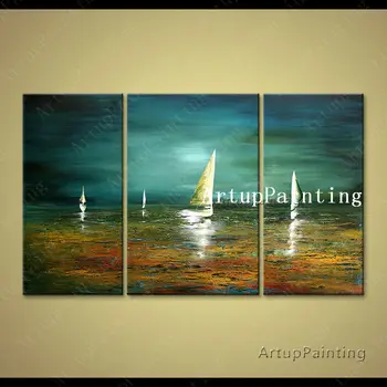 

Hand painted canvas oil paintings abstract oil painting huge modern abstract oil painting boat ship sailing 14