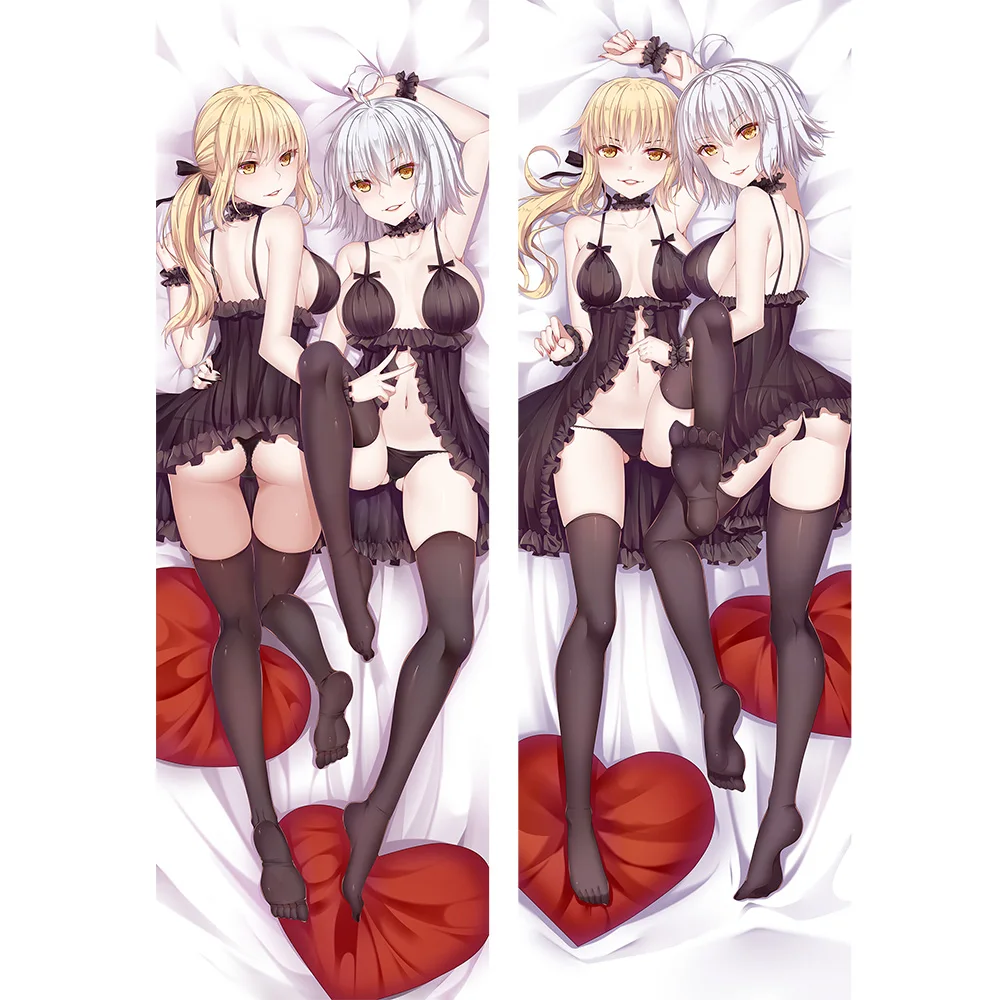 

Fate stay night dakimakura case Arturia Pendragon with Jeanne d'Arc body Pillowcase