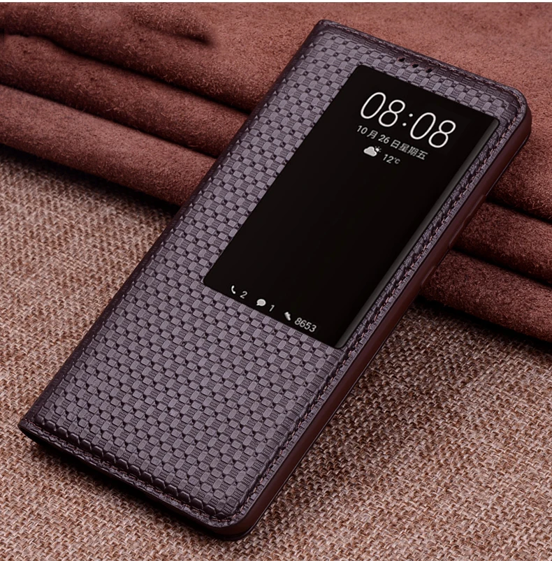 Роскошный кожаный+ силиконовый флип-чехол с окошком для huawei mate 20, функция сна, пробуждения, чехол для телефона huawei mate 20X20 Pro