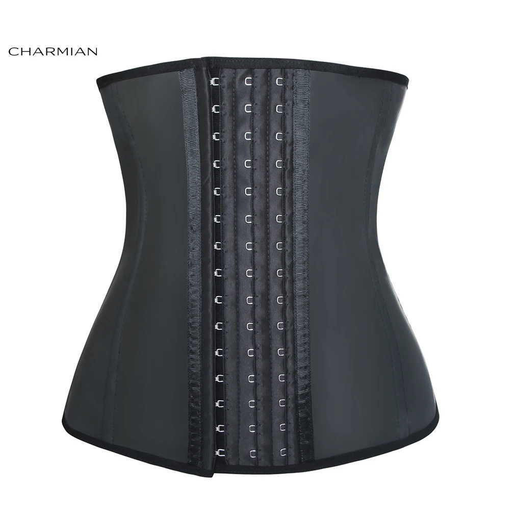 

Charmian Women's Latex Underbust Corset 9 Steel Bones Plus Size Corsets and Bustiers Waist Trainer Cincher Hourglass Shapewear