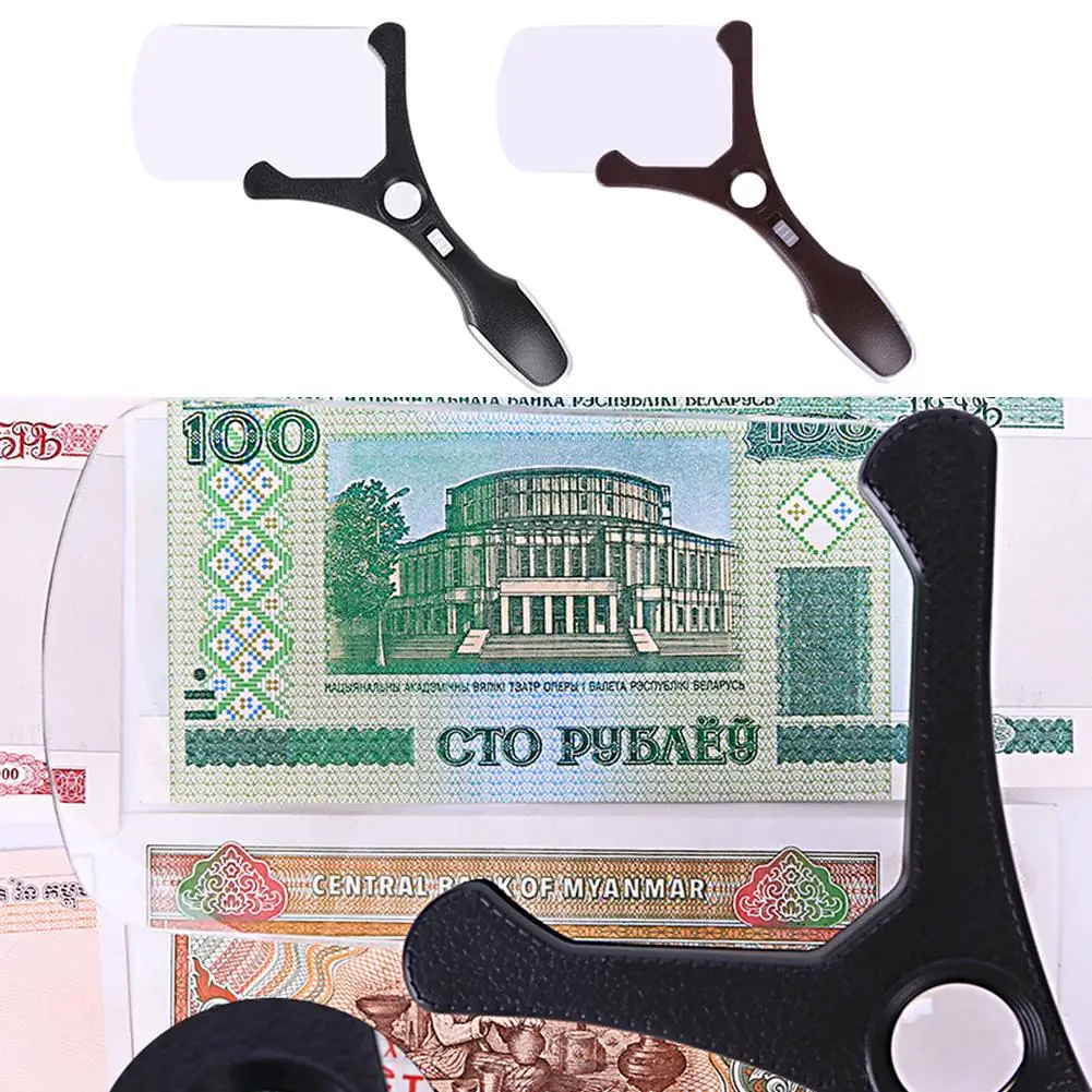 Светодиодный прямоугольник увеличительное стекло с подсветкой ручная Лупа увеличительное стекло для чтения для книг газета работы монет осмотра