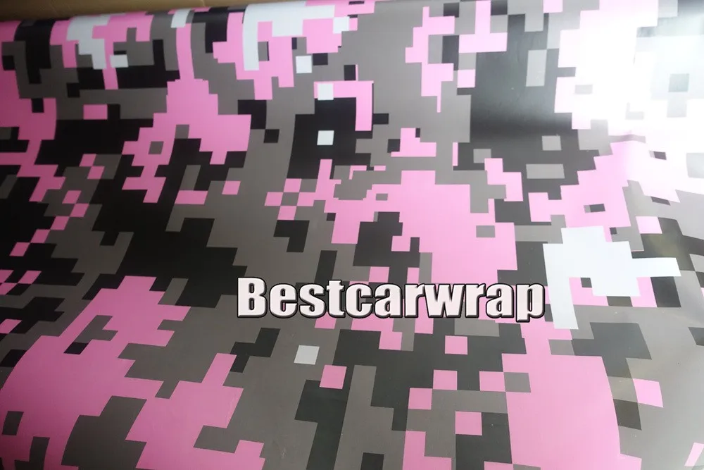 Pink white black camouflage vinyl wrap camo pixel digital mosaics Car auto wrapping film Foile 3M printed matte gloss tuning styling (1 (8)