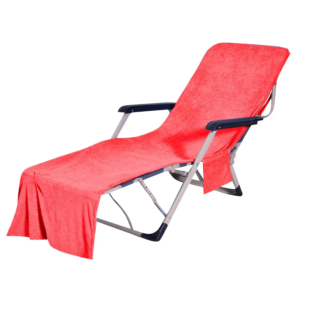 

Bath Towels For Adults Chair Beach Towel Beach Chair Cover Solid With Pockets Quick Drying 82.5X27.5 swim Towels Bath Towel