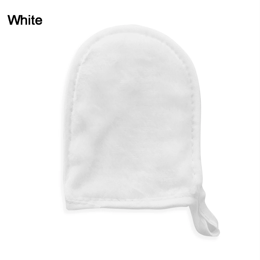 1PC 13*10cm Reusable Microfiber Facial Cloth Face Towel Makeup Remover Cleansing Glove Beauty Face Care Towel Cosmetic Puff - Цвет: Белый