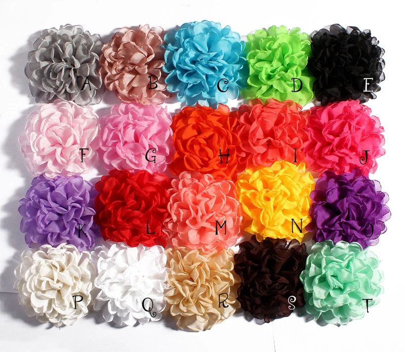 US $51.60 120pcsLot 4inch 20colors Vintage Burn Eage Chiffon Flower For Children Hair Accessories Artificial Fabric Flowers For Headbands