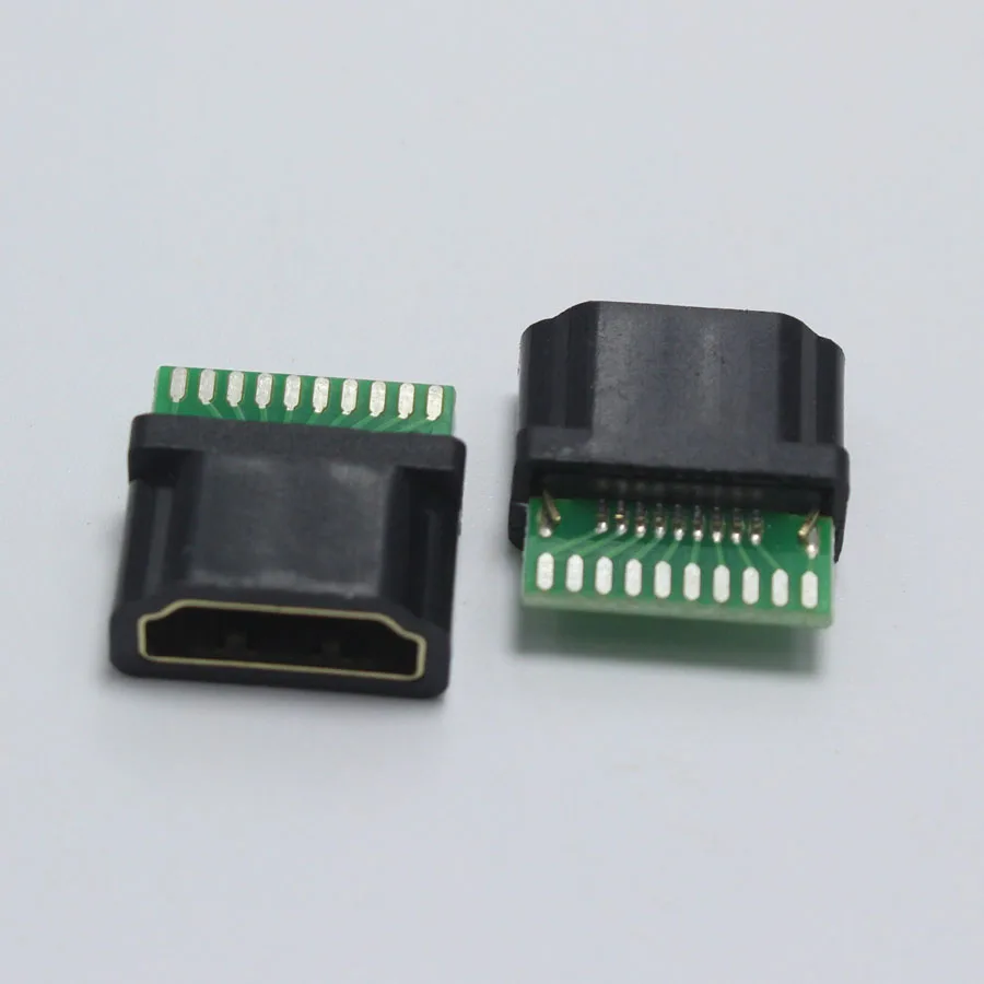 EClyxun 1 шт. позолоченный HDMI тип А Стандартный гнездовой разъем с печатной платой 19P