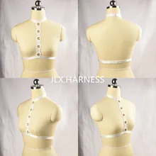 Rave носить белый цветок украшения свадебные подвязки тела открытой груди ремни без бретелек Свадебный бюстгальтер Лолита ремни бюстгальтер O0347