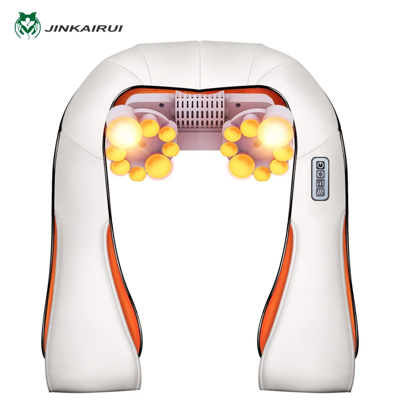 Jinkairui U Shape Car/Home/Office Neck Massager Electrical Shiatsu Shoulder Back Body Massagers Infrared 3D Massagem