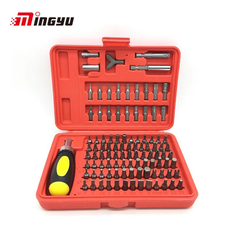 

101pcs/set Professional Bits Set Sturdy CR-V Screwdriver Set Torx Star Hex Pozi Phillips Slotted Screwdriver Hand Tool Set