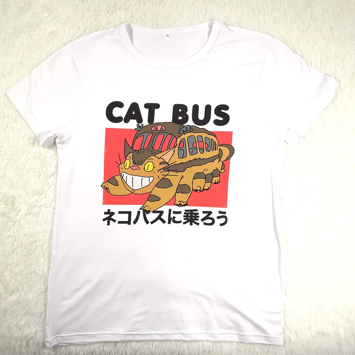 Милый забавный японский модный топ Hillbilly Catbus женский летний с смешным юмором