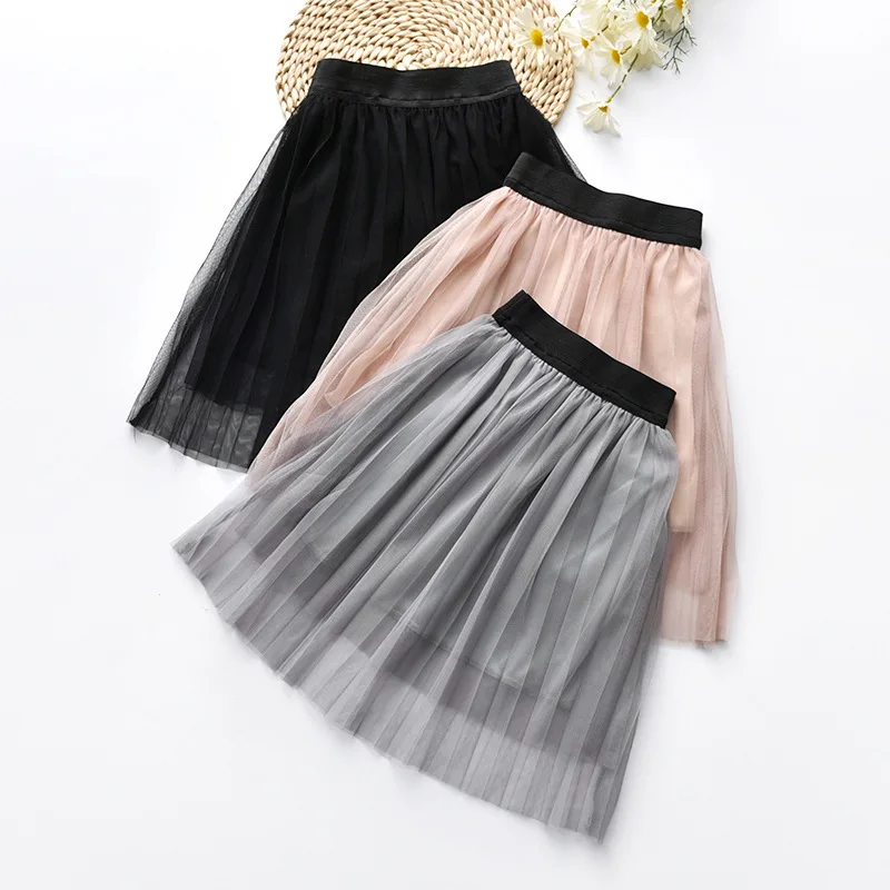 Baby Skirt For Children Little Girls Tutu Skirt Pink Grey Black 3 Layered Mesh Children Clothing Summer Spring Autumn 2019 New  2 3 4 5 6 7 8 9 10 11 12 13 14 15 years  big skirt for toddler tulle skirt baby (2).jpg