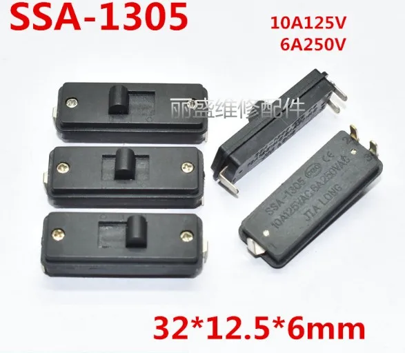 

3 feet 3 gears slide switches SSA-1305 10A125V 6A250V large micro slide button switch electric hair dryer switch available