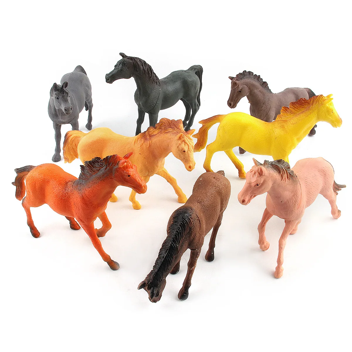 

Wild animal model horse toys preschool cognitive static model of solid environmental protection decoration