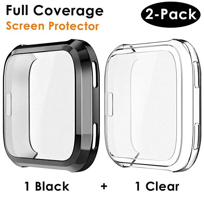 2 шт полная защитная рамка устойчивый ТПУ мягкий чехол смарт-часы аксессуары для Fitbit Versa Smartwatch