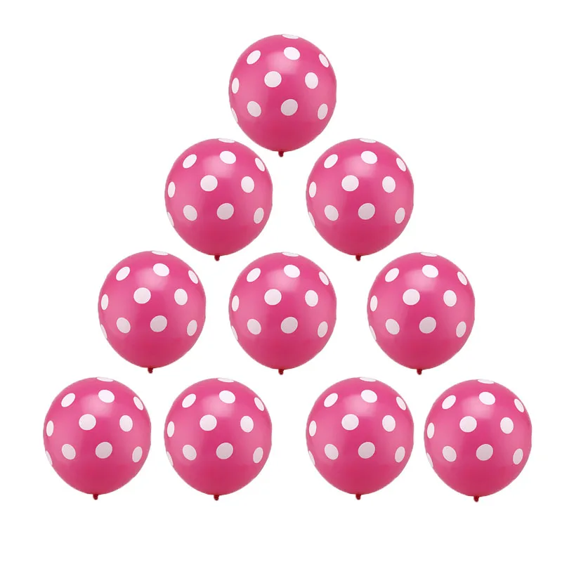 10 шт./лот 12 дюймов 2,8 г латексных шарика в горошек Воздушные шары воздушные шары надувные свадебные праздничное украшение для дня рождения надувные шары для вечеринки для детей - Цвет: Wine red