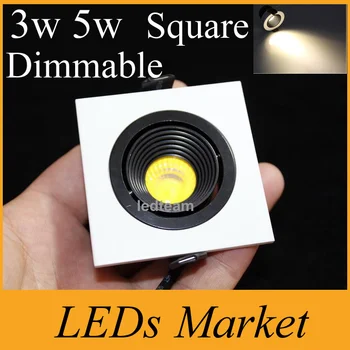 

30%off 3w 5w cob led ceiling downlight dimmable recessed led spot light lamp Exhibition lamp 90-260v warm cold white+led driver