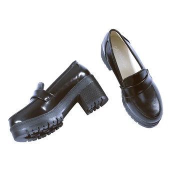 Japanese Anime Black School Shoes 1