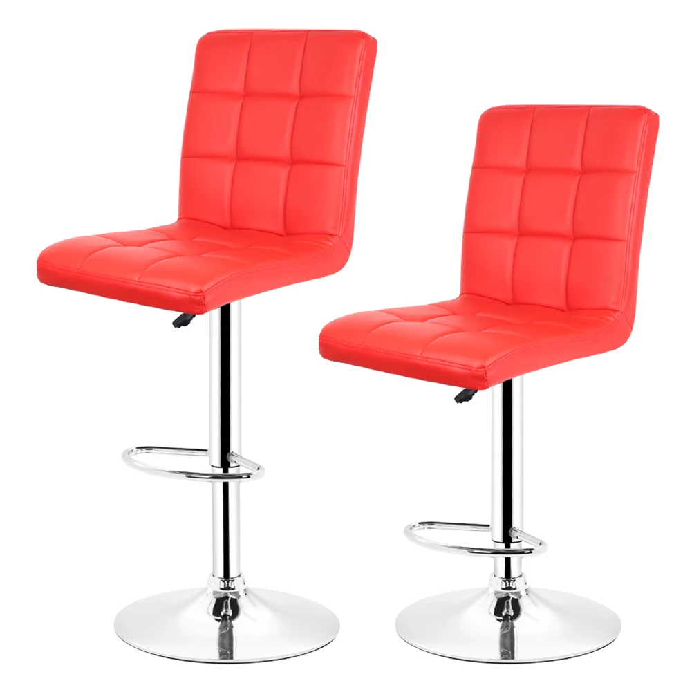 

DOORSACCERY 2PCS Adjustable Swivel Bar Stool Stainless Steel Pneumatic Stent Chair Modern Style Barstool HWC