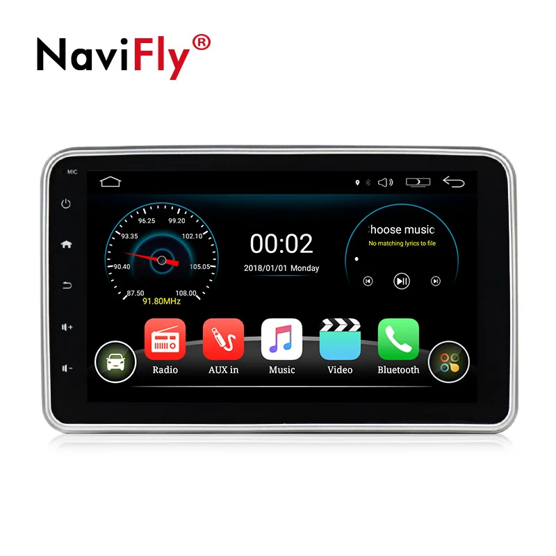

NaviFly 360 degrees Rotatable 8" Android 9.0 Universal Car multimedia player WIFI Bluetooth Autoradio GPS Navigation Stereo HD