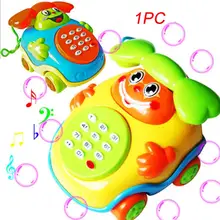 Детские игрушки Звук Свет Раннее детство 0-12 месяцев мультфильм грибы телефон детская музыкальная электронная игрушка телефон'