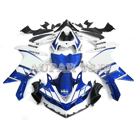 Полный белый синий Cowlings подходит для Yamaha 07 08 YZF1000 R1 2007 2008 литья под давлением Обтекатели ABS пластик Кузов комплект панелей