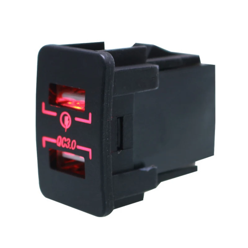 QC 3,0 Автомобильное зарядное устройство для смарт розетка для мобильного телефона двойной USB порт быстрая зарядка светодиодный адаптер питания розетка 2 порта грузовик ATV Лодка