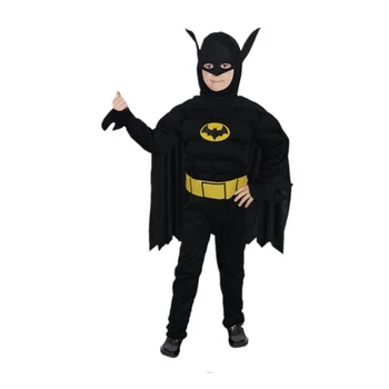 

Kids Deluxe Muscle Dark Knight Batman Costumes Boys Bat man Superhero Party Cosplay Costume for Halloween Party Dress