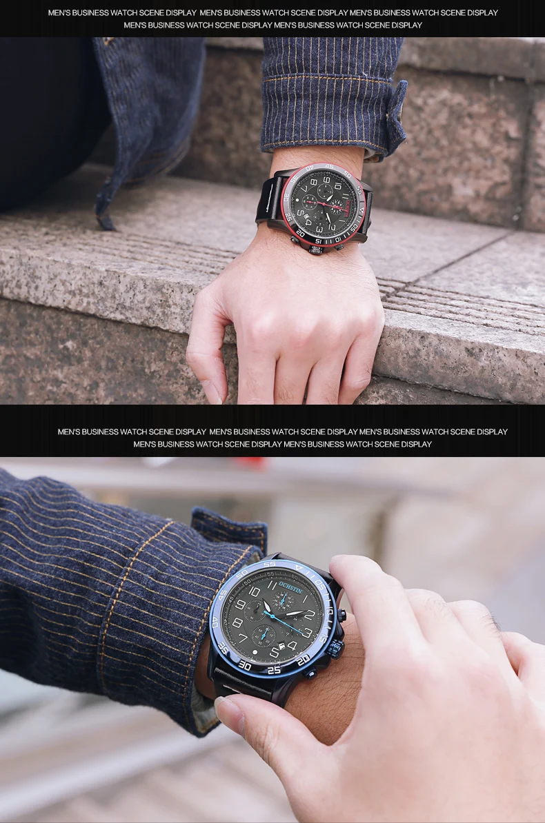 OCHSTIN Топ люксовый бренд военные наручные часы спортивные мужские водонепроницаемые часы мужские спортивные кварцевые хронограф армейские черные часы