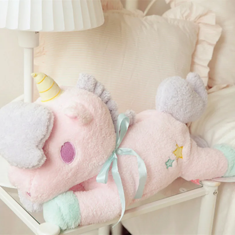 Lagre 55cm Lovely Unicorn Plush Toy Soft Stuffed  Animals Dolls For Baby Girls Kids Lover Children Best Christmas birthday Gift