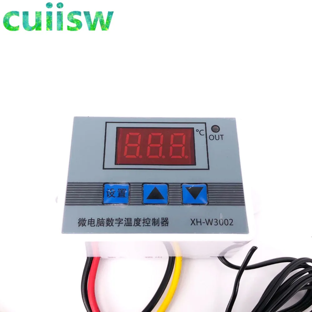 

XH-W3002 220V /12V Digital LED Temperature Controller 10A Thermostat Control Switch Probe with waterproof sensor W3002