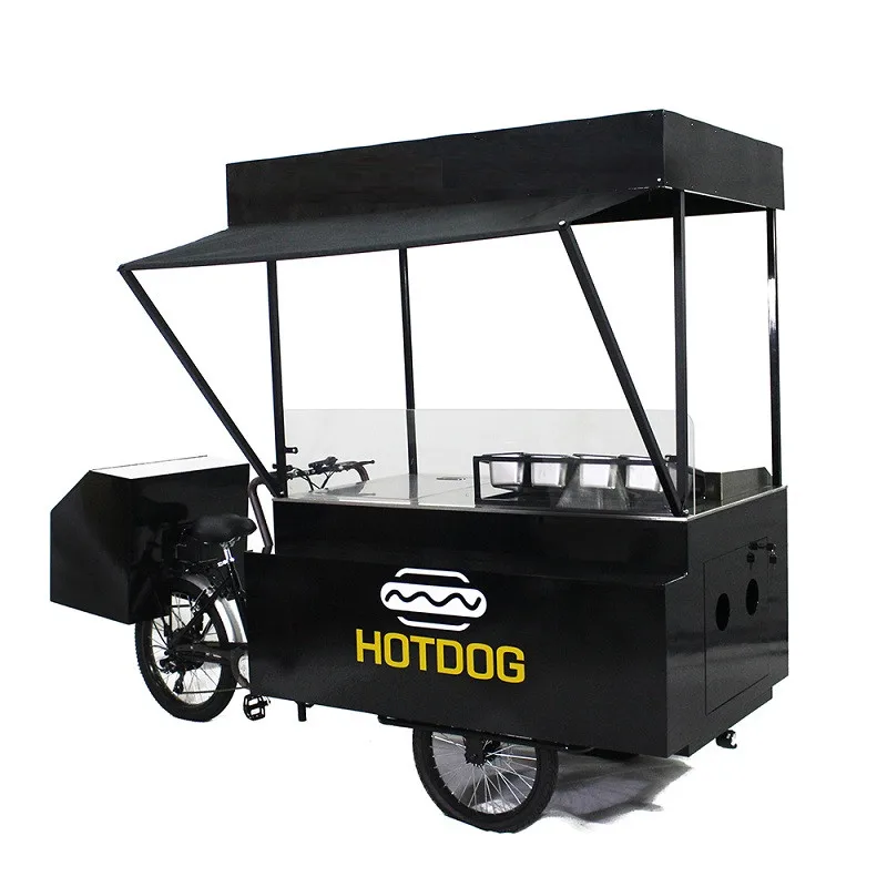 

CE approved mobile 3 wheel food vending bike hot dog carts coffee tricycle