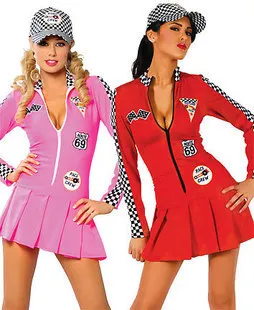 

Race suit The auto show clothing Models suit haulage motor women clothing women party cheerleaders costume dress