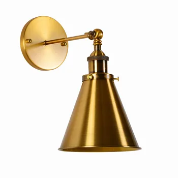 

5pcs Antique Vintage Gold LED Wall Lamp Beside Hallway Stair Loft Industrial Decor Swing Long Arm Wall Light Fixtures Wandlamp