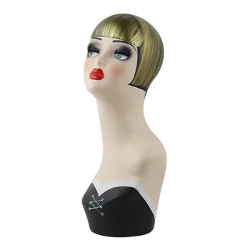 

Vintage Hand Painted Wig Mannequin Dummy Head